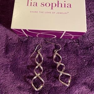 New, never worn w/box Lia Sophia spiral earrings